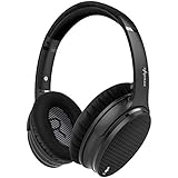 Esonstyle Active Noise Cancelling Bluetooth Headphones, Wireless Over Ear Headset, Foldable Earphones with Powerful Bass Built-In Mic and Airplane Adapter