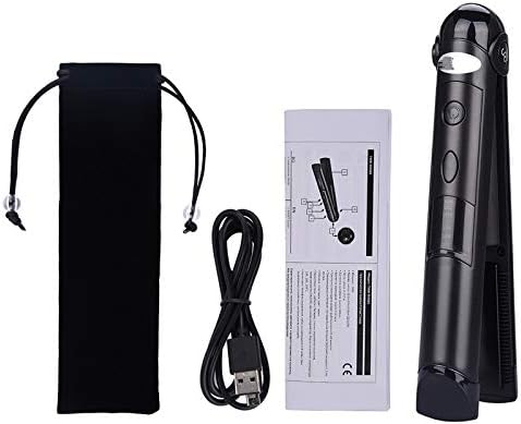 Portable Cordless Usb Rechargeable 2 In 1 Mini Hair Straightener Ceramic Iron Wand Hair Curling Flat Iron Travel Styling Tools