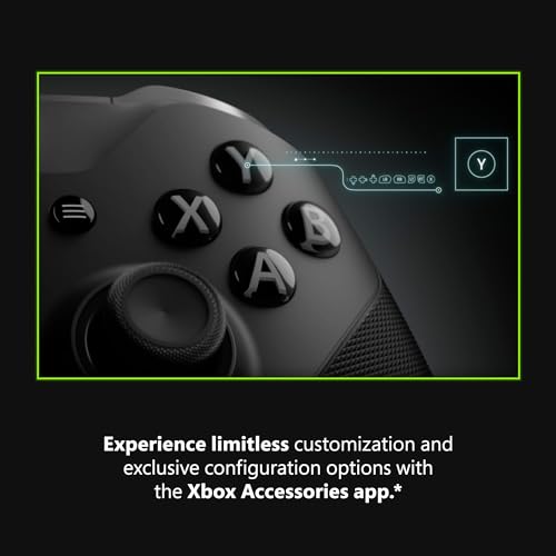 Controlador de juegos inalámbrico Xbox Elite Series 2 Core – Negro – Xbox Series X|S, Xbox One, PC con Windows, Android e iOS