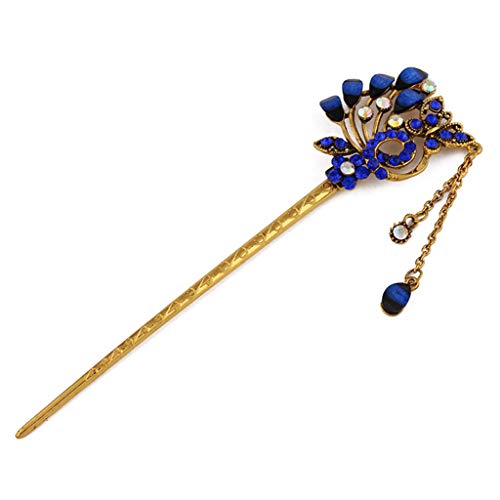 cici store Bride Hairpins Floral Classical Vintage Jewelry Headdress Wedding Ancient Sticks - Thumbnail 4