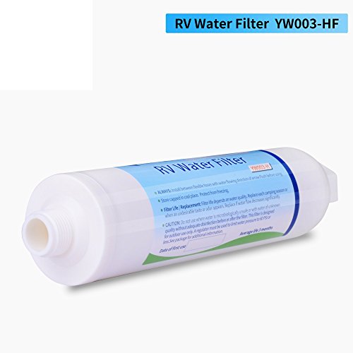 2 PACK Golden Icepure Inline RV KDF Water Filter Replacement Compatible with Camco 40045 TastePURE Filter