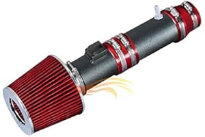 RTUNES RACING RW SERIES - MATTE BLACK PIPE RED - SHORT RAM INTAKE Compatible For 07-13 HONDA ODYSSEY/PILOT/RIDGELINE/ACURA MDX