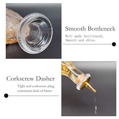 Bitters Bottle - DaVinci Bitter Bottle For Cocktail, 5oz / 150ml, Glass Dash Bottle With Stainless Steel Dasher Top - DSBT0015 (5oz/150ml) - Thumbnail 5