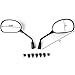 Krator Universal Motorcycle Cruiser Scooter Moped ATV Mirrors Black + Bolt Adapters Compatible with Most Harley Suzuki Honda Kawasaki Cruisers Touring Sportbike Scooters Rear View - Free Adapters
