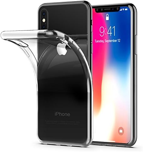iPhone X Case with FREE Screen Protector,iPhone 10 Case with Crystal Thin Slim Soft Surface Case for Apple iPhone X(Crystal)