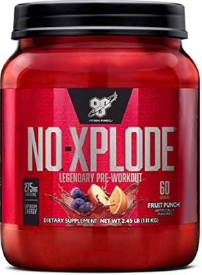 Bsn N O Xplode Pre Workout Supplement With Creatine Beta Alanine And Energy Flavor Fruit Punch 60 Servings Amazon Sg Health Personal Care