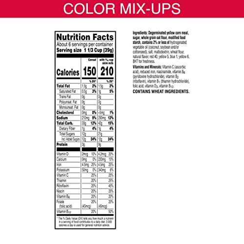 Froot Loops Color MixUps Cold Breakfast Cereal, Fruit Flavored, Kids