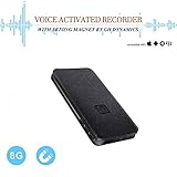 Voice Activated Recorder - 5000mh Battery Life Up to 25 Days Continuous Voice Recording,8GB 94 Hours Recordings Capacity, Functional Portable Charging Device | Build-in Magnet