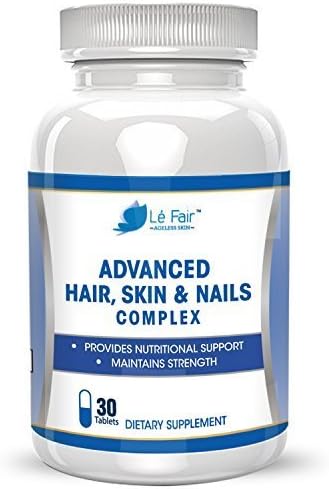 Hair Skin Nails Advanced Formula - Contains Biotin, Bamboo Extract, MSM, and Green Tea Extract to Promote Hair, Nail & Toenail and Eyelash Growth - Skin Health, Anti Wrinkle Pills - All Natural