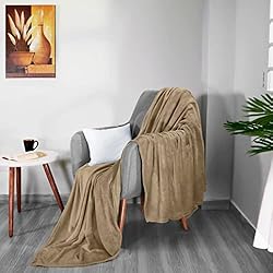 Utopia Bedding Fleece Blanket King Size Camel