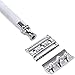 Double Edge Safety Razor with 20 Derby Blades - Chrome Finish 4 inch Long Handle, Rust Free and Unbreakable - By Utopia Care