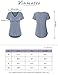 Vinmatto Women's Short Sleeve V Neck Blouse Top Tunic Shirt
