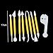 HOSL Fondant Cake Decorating Tools Set 11pcs Fondant Cutters Roller Fondant Smoother & Rolling Pin Flower Fondant Molds Cake Decorating Supplies Kit for Beginners Cake Sculpting & Modeling Tools