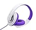 Connectland Over Ear 3.5mm Wired Headphone, Microphone Lightweight Adjustable Headband For Kids,Teens,Adults. iPhone iPad Tablet, Purple CL-AUD63032