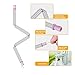 Fundia Collapsible Reusable Stainless Straw - 3 Pack Folding Drinking Straw Stainless Steel Case Food-Grade Portable Set with Cleaning Brush Keychain for Travel and Household