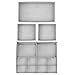 mDesign Fabric 4-Piece Drawer Organizer Bins, Kids/Baby Nursery Dresser, Closet, Shelf, Playroom Organization, Hold Clothes, Toys, Diapers, Bibs, Blankets, Gray/Cream Chevron