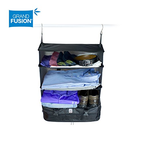 Stow-N-Go Portable Luggage System - Large, Packable Hanging Travel Shelves & Packing Cube Organizer Clothing, Shoes & Jewelry, Luggage & Travel Gear, Travel Accessories, Packing Organizers