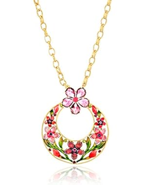 Womens In Full Bloom Long Pendant Necklace