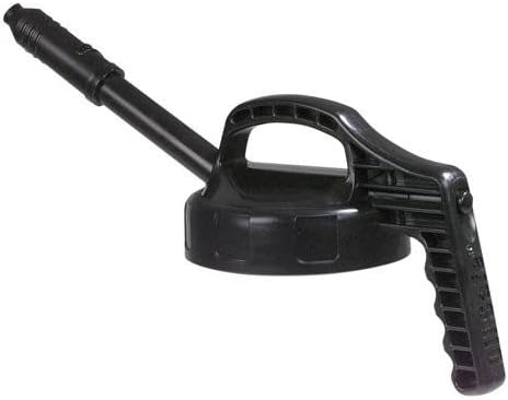Oil Safe Stretch Spout Lid - Precise Pouring | Industrial Grade | Heat-resistant | Moderate Flow | 10 Different Colors - Black