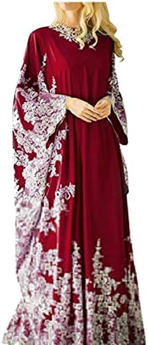 yibiyuan Women's Muslim Dress Abaya Kaftan Dubai Dresses Islamic Clothing