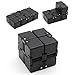 Fidget Cube in Style With Infinity Cube Pressure Reduction Toy - Infinity Turn Spin Cube Edc Fidgeting - Killing Time Toys Infinite Cube For ADD, ADHD, Anxiety, and Autism Adult and Children(Black)