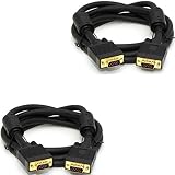 C&E 10 Feet, Standard 15-Pin VGA Male to VGA Male Cable, 2 Pack, CNE63189