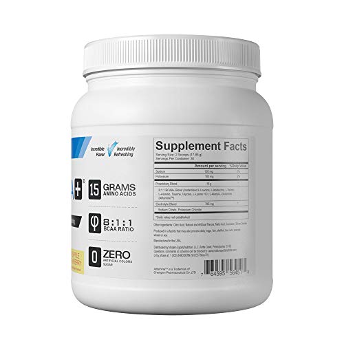 Modern BCAA+ Original Branched Chain Amino Acid Powder Pineapple