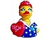 CelebriDucks I Love Ducky Floating Rubber Ducks - Collectible Bath Toy Gift for Kids & Adults of All Ages