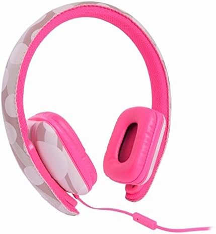 Ear Party Ch!c Buds Noise Cancelling Over-Ear Stereo Headphones w/Inline Mic Tangle-Free Flat Cable &amp; 3.5mm Plug