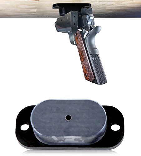 LIVEBOX Gun Magnet Mount Adhesive 25 lbs Rated | Concealed Holder Holster for Car, Truck, Vehicle, Bedside, Handgun, Rifle, Shotgun, Pistol, Revolver, Wall, Desk, etc.