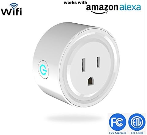 Smart Switch nigeeks Wi-Fi Plug Wireless Mini Socket Outlet Compatible with Alexa, Remote Control your Devices from Anywhere,No Hub Required, App for Android and IOS with Timer Functions and more