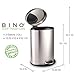 BINO Stainless Steel 3 Gallon / 12 Liter Oval Step Trash Can, Brushed Nickel