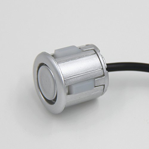 MIC Car 4 Sensors Reverse Parking System Backup Radar with LED Display and Sound Alert Buzzer Silver in 0-2.5m Distance