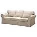 IKEA Cover for Ektorp Sofa, Nordvalla Dark Beige