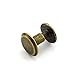 100 Pack Chicago Screws Solid Brass Accessories Nail Rivet Chicago Button for DIY Leather Decoration Round Head Stud Screw BRONZY