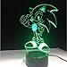 Anime Sonic The Hedgehog Figure 3D Led Table Lamp Flash Effect 7 Colorful Acrylic Visual Illusion USB Led Lights Kids Sleep Lamp