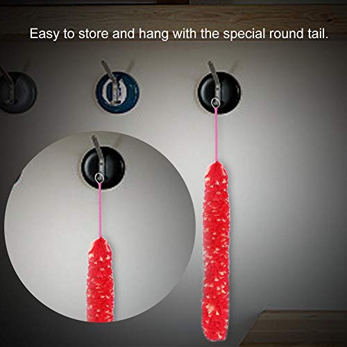 Flute Cleaning Brush Stick Nylon Swab Moisture Cleaner Cleaning Repair Tool Parts for Flute Woodwind Music Instruments - Red Length 38cm/14.96in