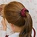 6 Pcs Korean Style Fabric Bow Hair Claw Elegant Solid Cloth Ties Banana Hair Crab Clips Ponytail Hold For Women and Girls
