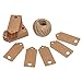 Christmas Gift Tags,100 Pcs Kraft Paper Gift Tags with String Vintage Gift Tags Craft Tags with Hollow Heart Wedding Party Price Tags with 66 Feet Jute Twine