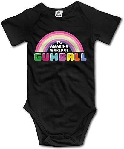 BADOU The Amazing World Of Gumball For 6-24 Months Toddler Short Sleeve Romper Playsuit 12 Months Black