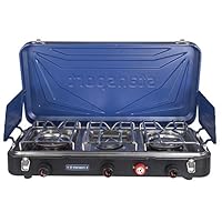 Stansport Outfitter Series 3-Burner Propane Stove, Blue/Silver/Black