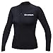Lemorecn Womens 2mm Neoprene Long Sleeve Jacket Front Zipper Wetsuit Top (2098black6)