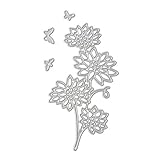 Dies Cut Cutting Die for Cards Making Flower Butterfly Metal Embossing Stencils for DIY Craft Scrapbooking Photo Album Decorative Paper Gift Debossing Border (Dies 1 Flowers)