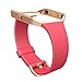 NaHai Compatible Fitbit Blaze Slim Bands with Frame, TPU Replacement Sport Strap with Rose Gold Frame for Fitbit Blaze Smart Fitness Watch, Large Small