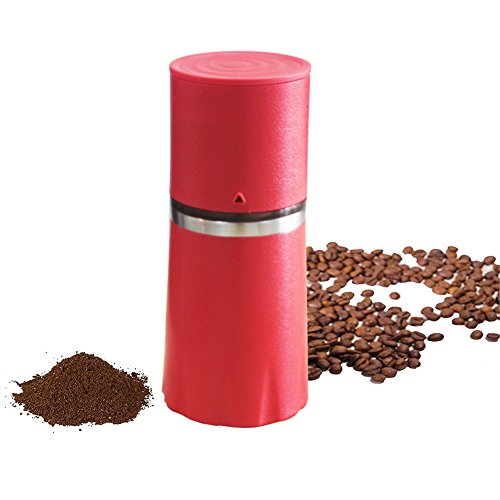 V.one All In One Manual Coffee Maker with Adjustable Ceramic Grinder Burr 304 Stainless Steel Funnel Drip Filter and 260ml Insulated Vaccum Mug Portable Hand Coffee Brewer Combo for Car Travel Camping