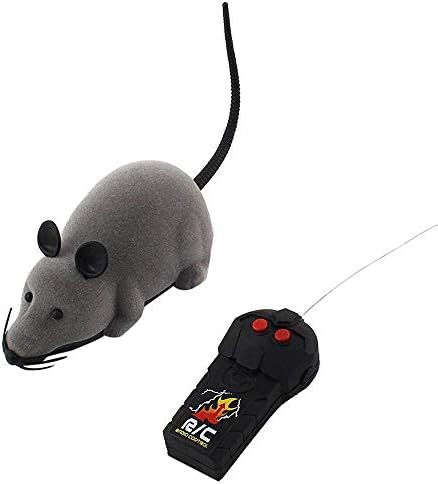1 PC RC Funny Wireless Electronic Remote Control Mouse Rat Pet Toy for Cats 2019 New (Gray)