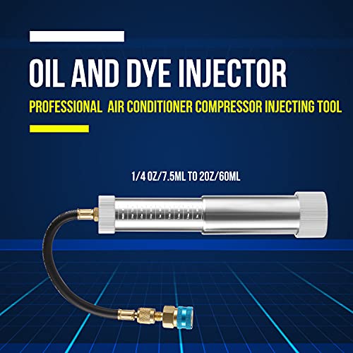 Lichamp AC Oil Injector R1234YF, R410A HVAC A/C Dye Injector Kit with