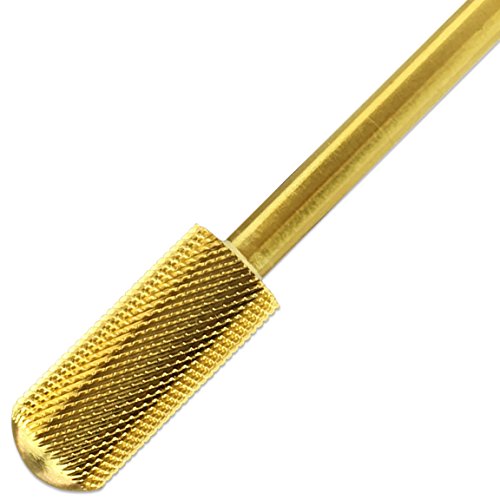 Pana 3/32" Small Smooth Top Nail Carbide Bit - Gold Color (Grit: Extra Fine - XF) for Electric Dremel Drill Machine