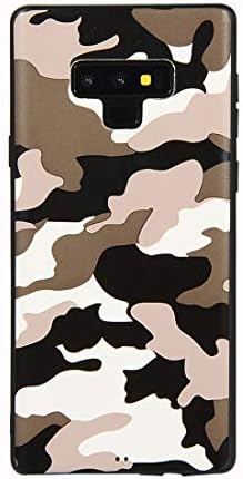 Dyluck Case for Samsung Galaxy Note 9, Camo Case Camouflage Design Super Thin Soft Cover Premium Silicone Gel Rubber Flexible Shockproof Protective Case Bumper Anti-Scratch - Black White