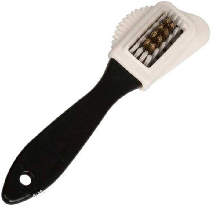Cleaning Supplies, Handheld 3 Sides Washing Cleaning Brush Suede Nubuck Shoes Boot Cleaner Tool - Black
